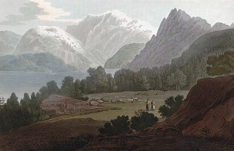 John William Edy Lake Lenongen Norge oil painting art
